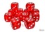Translucent Red/white 16mm d6 Dice Block (12 dice) - CHX23604